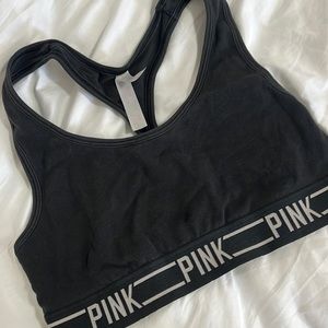 Pink sports bra
